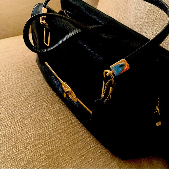 New Coach Medium Black Datchel Bag